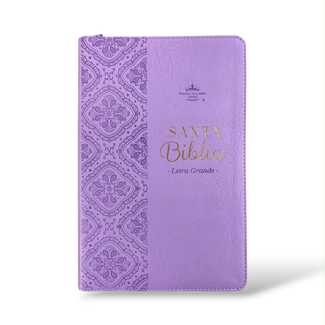 Biblia Rvr1960 obsequios y premios lila imitacion piel c/cierre