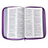 Biblia Rvr1960 obsequios  y premios morado flores imitacion piel c/cierre