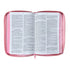 Biblia obsequios y premios RVR60 Rosa floral  Imitación Piel/ Cierre