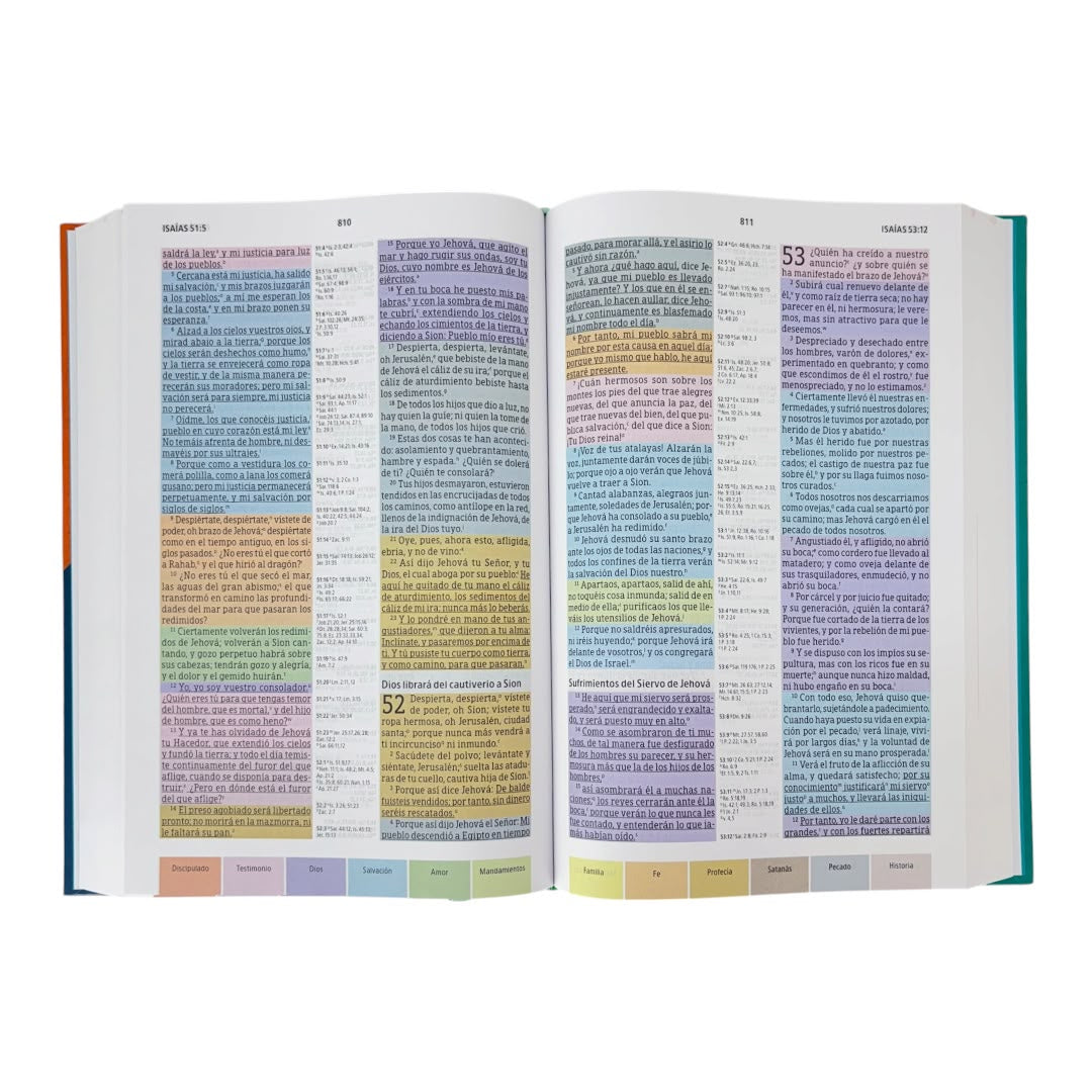 Biblia de estudio arcoiris Rvr 1960 tapa dura multicolor Levítico
