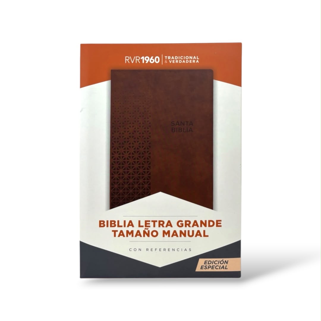 Biblia Reina valera letra grande manual edicion especial marron rustico simil piel Levítico