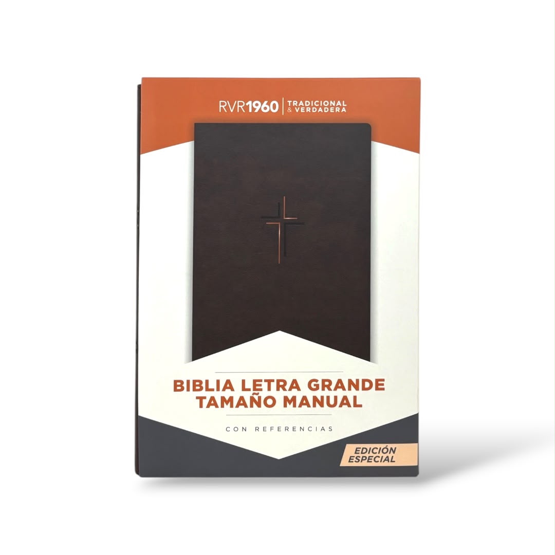 Biblia Reina valera 1960 letra grande manual edicion especial simil piel cafe tierra Levítico