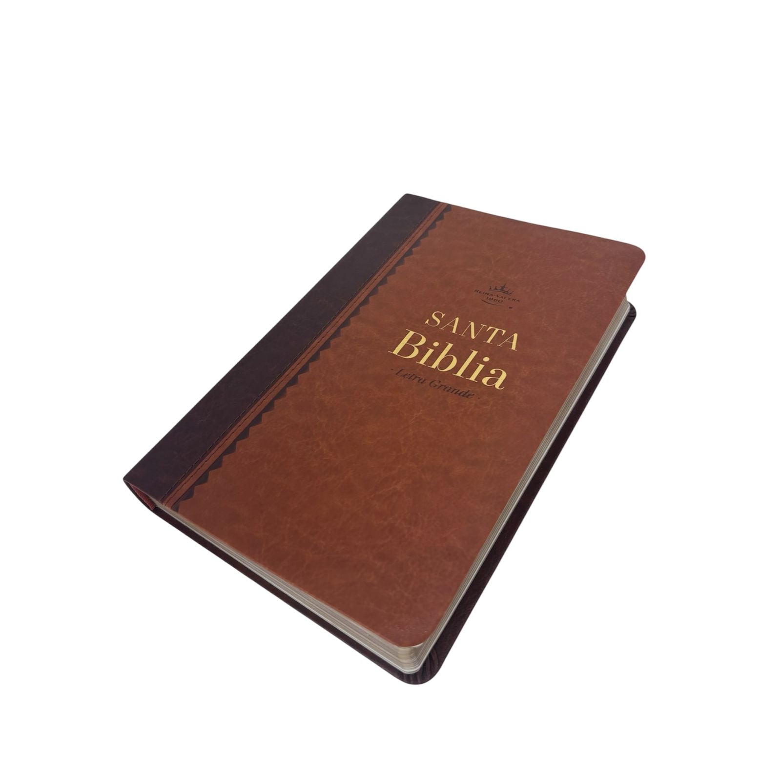 BIBLIA REINA VALERA 1960 LETRA GRANDE MANUAL IMIT PIEL CAFE REFINADO