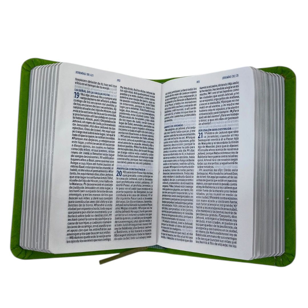 BIBLIA REINA VALERA 1960 MINI BOLSILLO IMIT PIEL VERDE