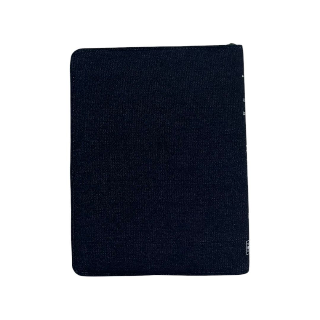 Santa Biblia RVR1960 Jeans Azul c/cierre Gigante