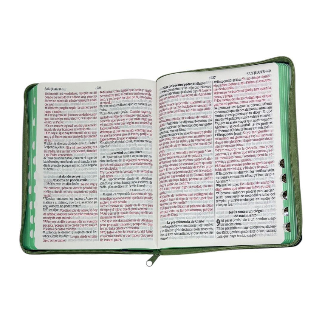 Santa Biblia RVR1960 Jeans Azul c/cierre Gigante