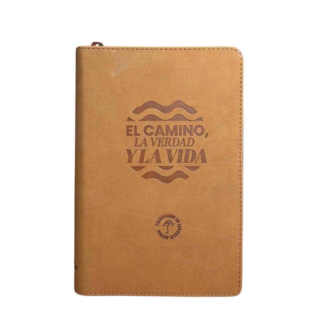 Biblia Traducción Lenguaje Actual letra grande manual c/ cierre canto dorado Marron
