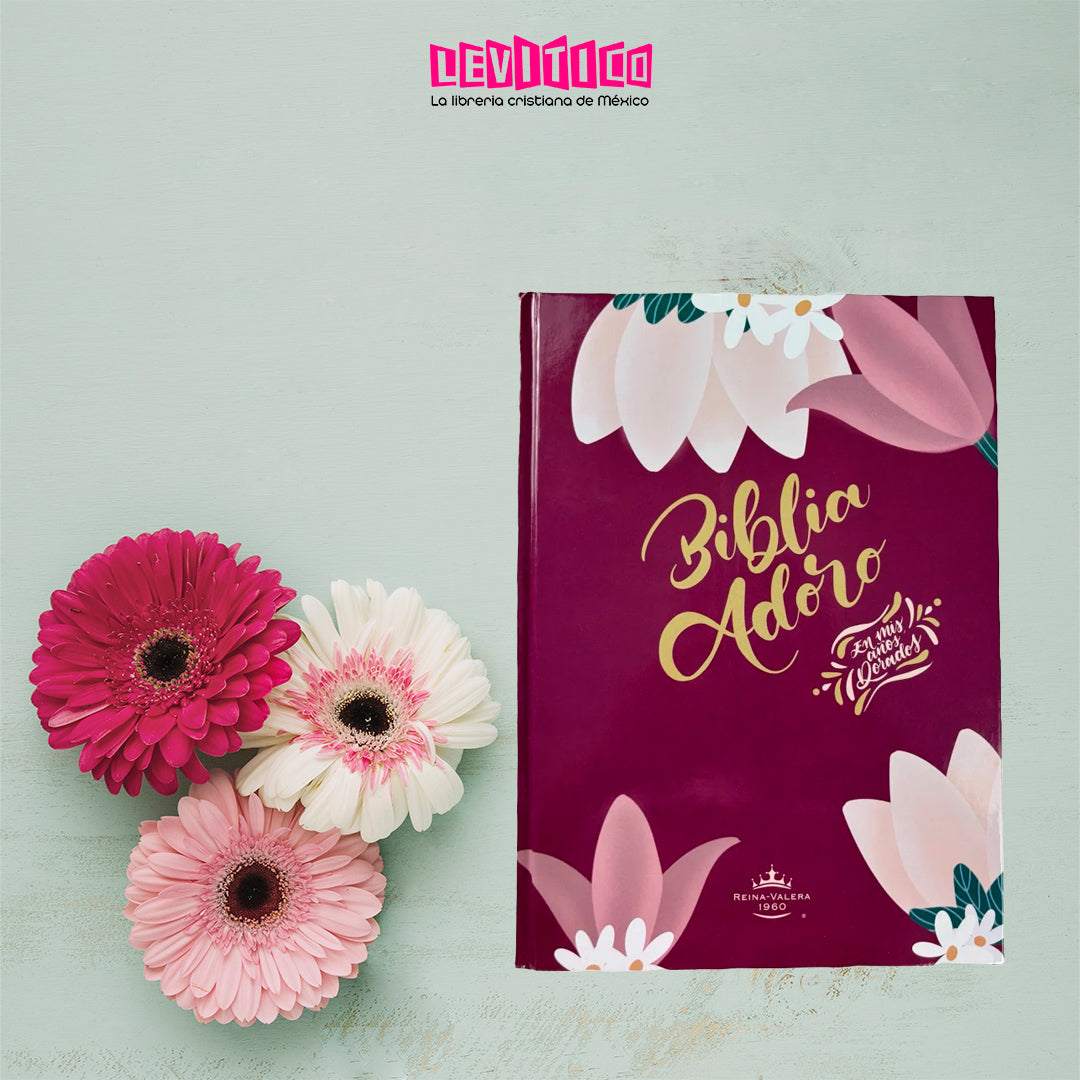 BIBLIA ADORO REINA VALERA 1960 LETRA GRANDE TAPA DURA FLORES