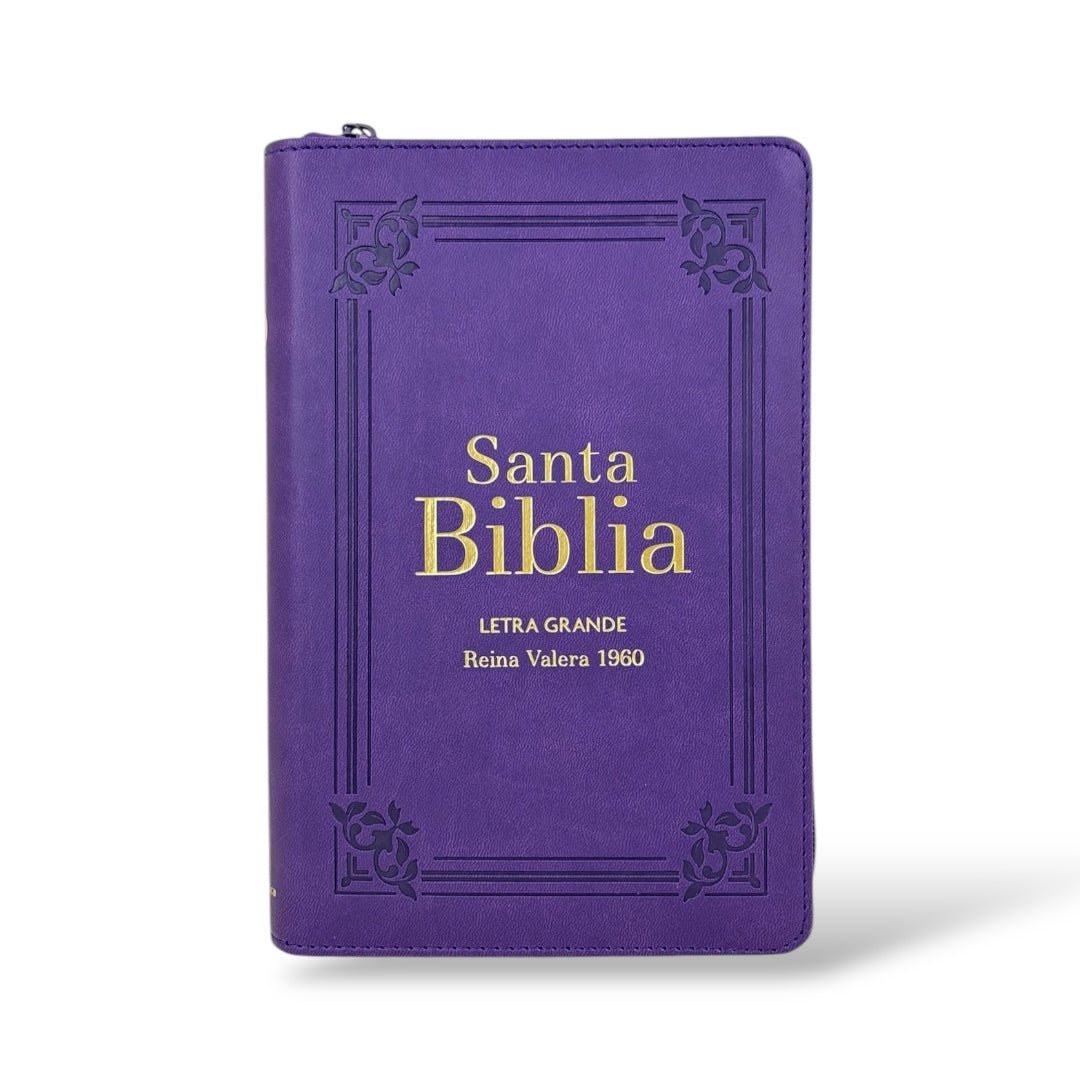 BIBLIA REINA VALERA 1960 LETRA GRANDE MANUAL LILA C/CIERRE INIDCE - Levítico
