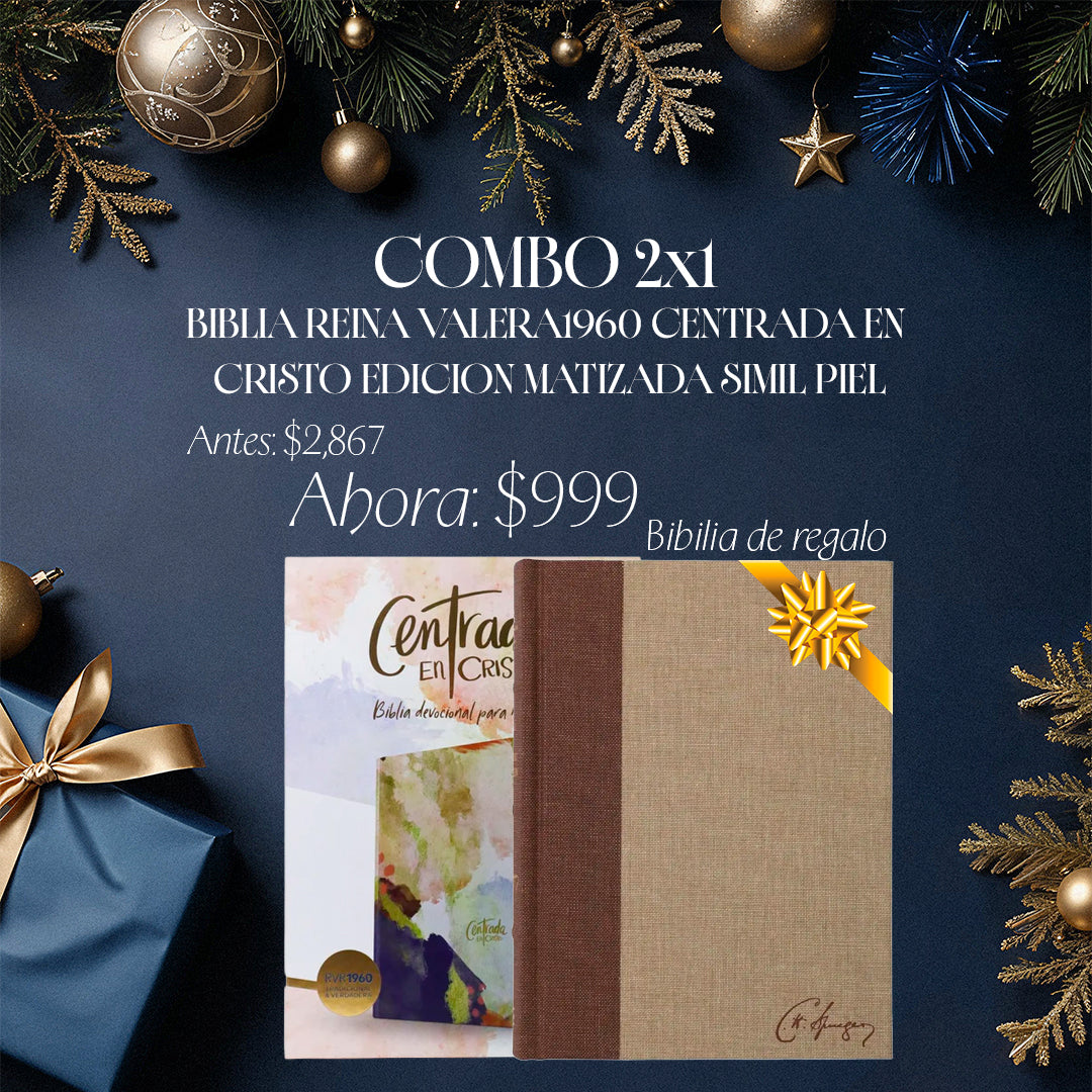 COMBO 2X1 BIBLIA CENTRADA DEVOCIONAL EN CRISTO + BIBLIA DE ESTUDIO SPURGEON