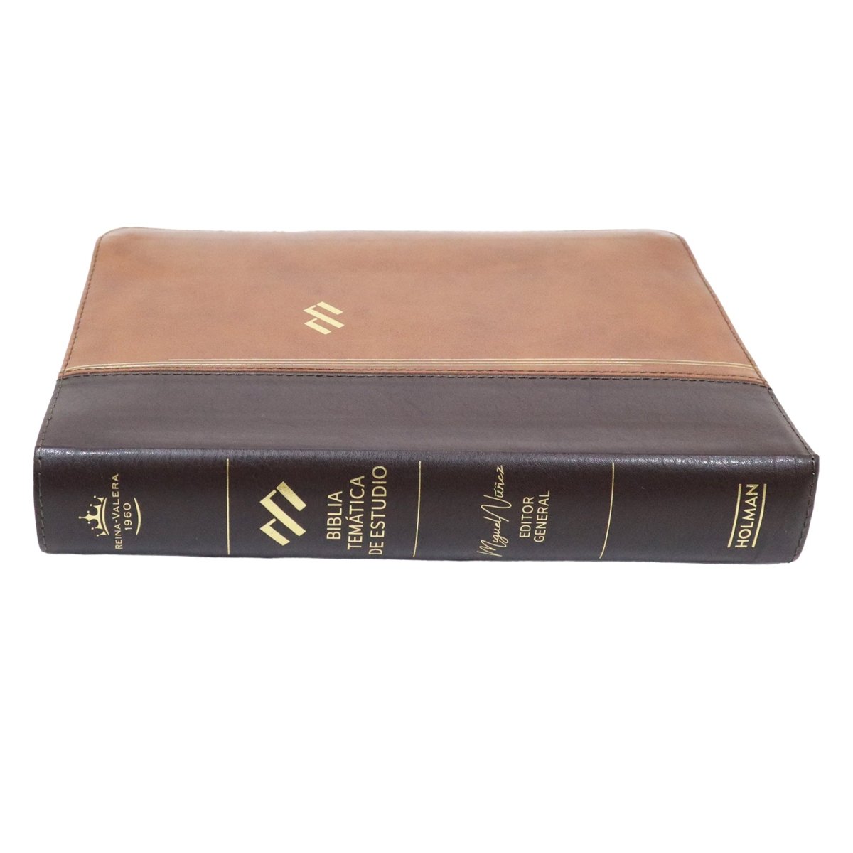Reina Valera 1960 Biblia temática de estudio, marrón oscuro/marrón piel fabricada con índice - Levítico