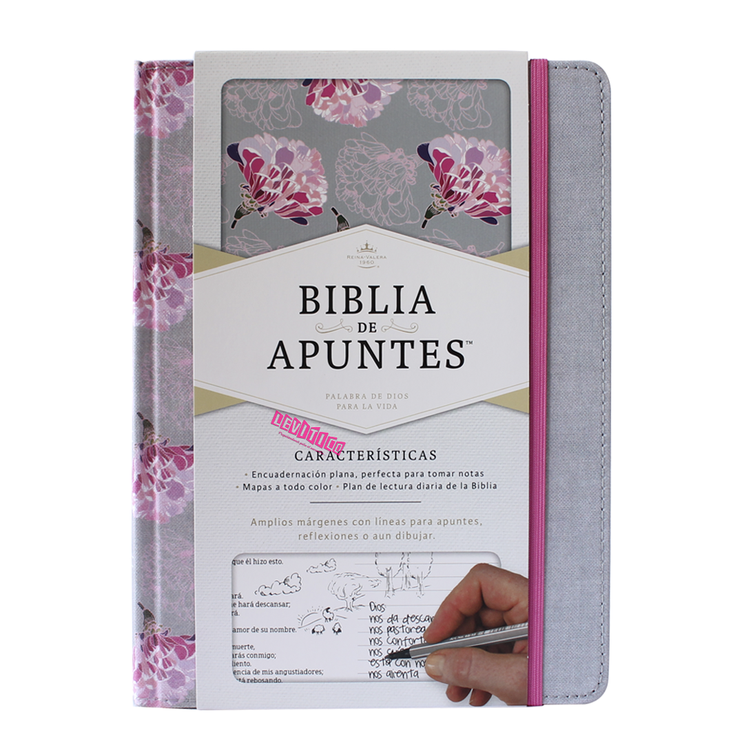 Biblia de Apuntes RVR60 (Gris floreado)