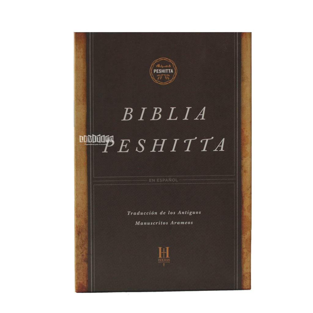 Biblia Peshitta, caoba duotono símil piel C/índice
