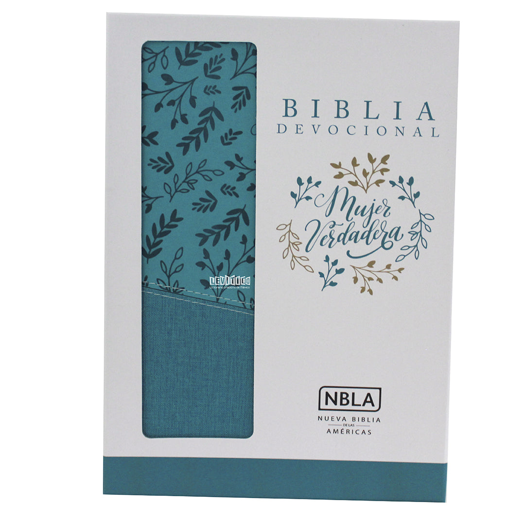Biblia Devocional Mujer Verdadera NBLA - Duotono Aqua