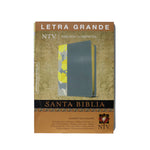 Santa Biblia Compacta Letra Grande NTV Gris y amarillo