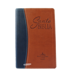 Santa Biblia RVR1960 Letra grande azul/marrón