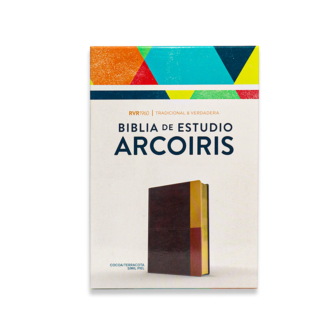 BIBLIA DE ESTUDIO ARCOIRIS RV1960/ TERRACOTA SIMIL PIEL