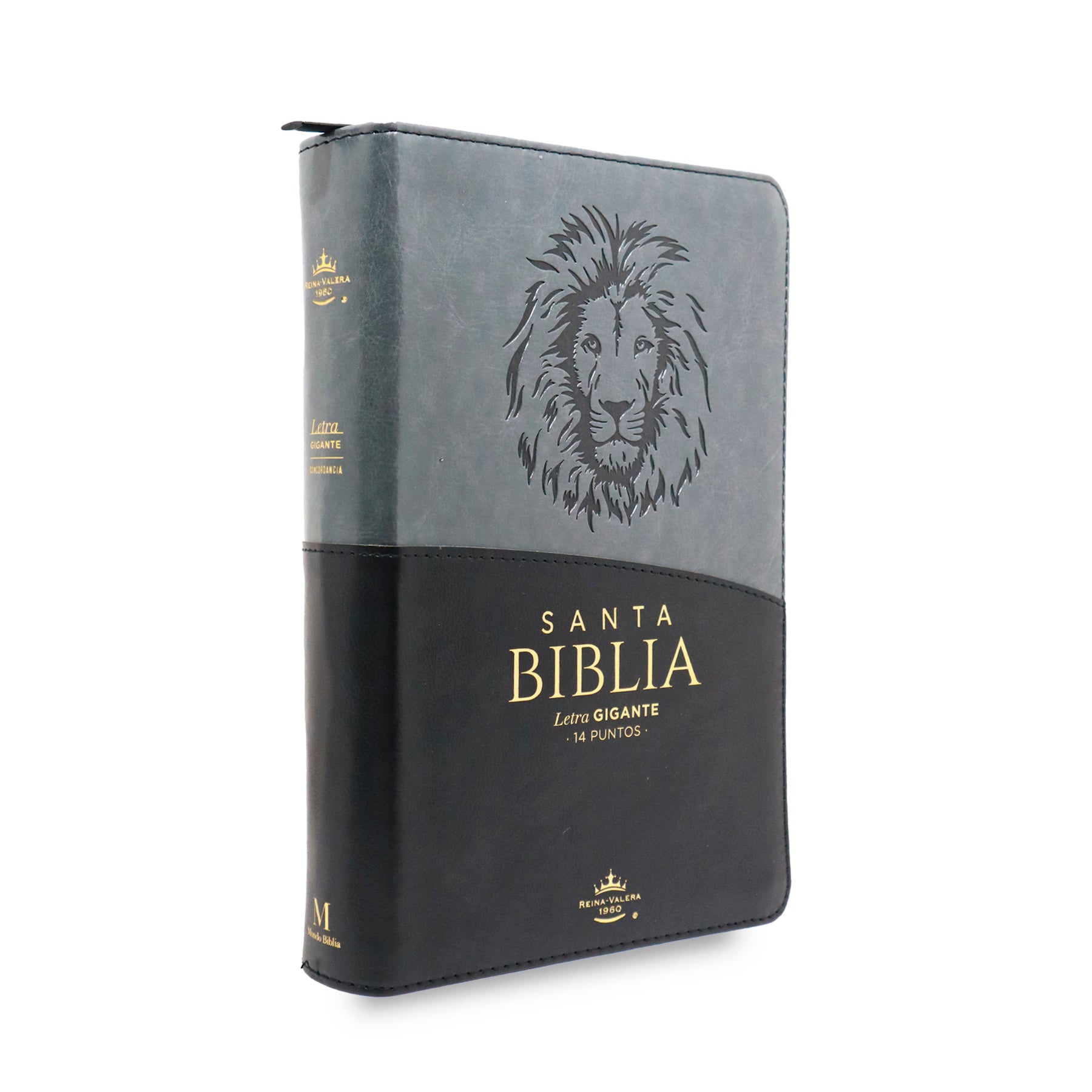 BIBLIA RVR1960 LETRA GIGANTE IMIT PIEL NEGRO GRIS/LEON