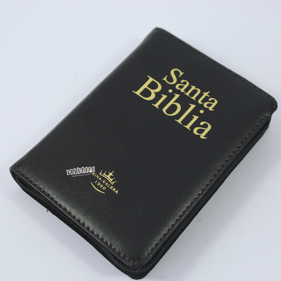 Santa Biblia RV 1960 Bolsillo c/índice Negro c/cierre