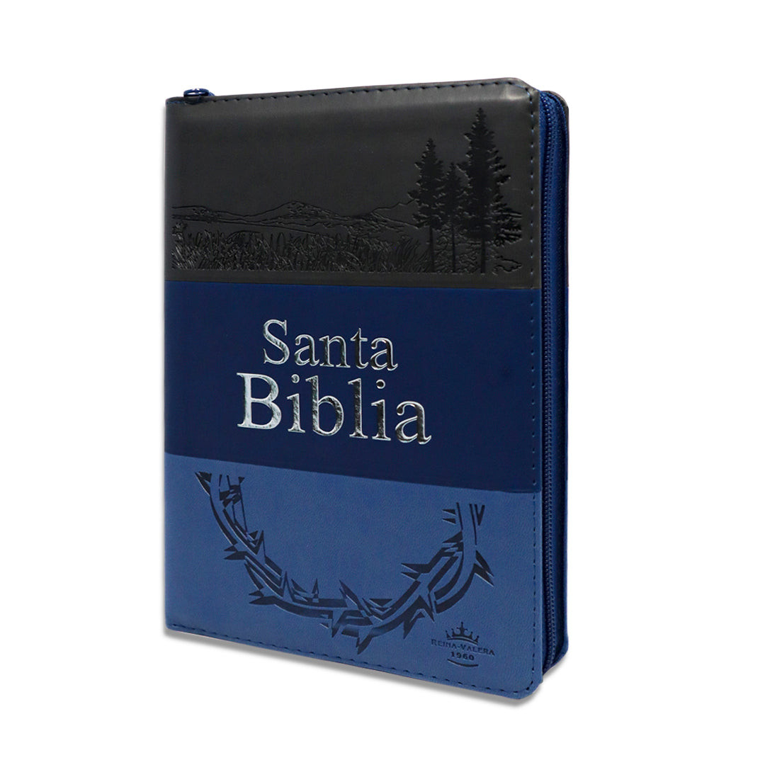 SANTA BIBLIA RV1960 CORONA LETRA GRANDE C/CIERRE INDICE 3 TONOS