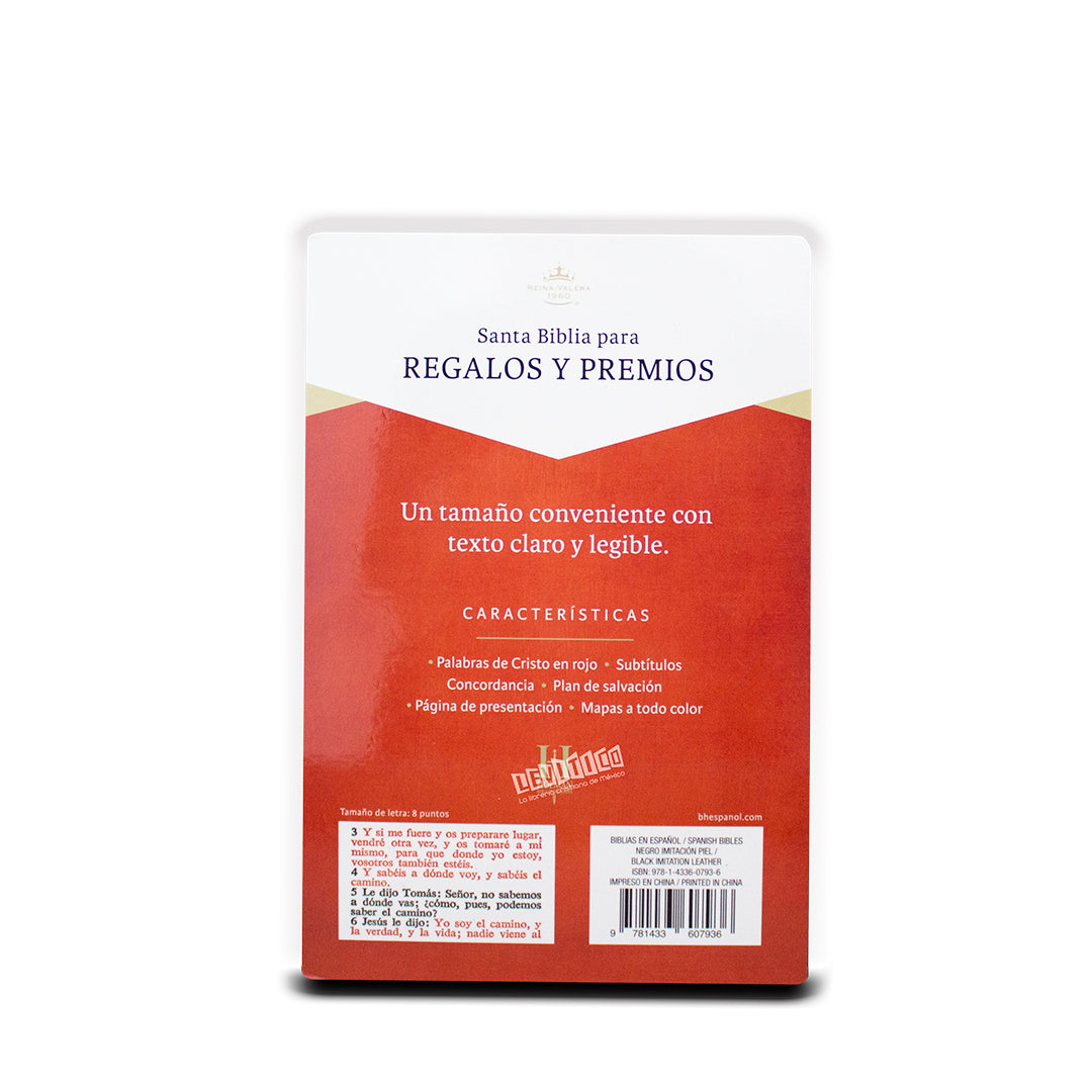 Biblia RVR1960 imitación piel negro - Regalos y premios