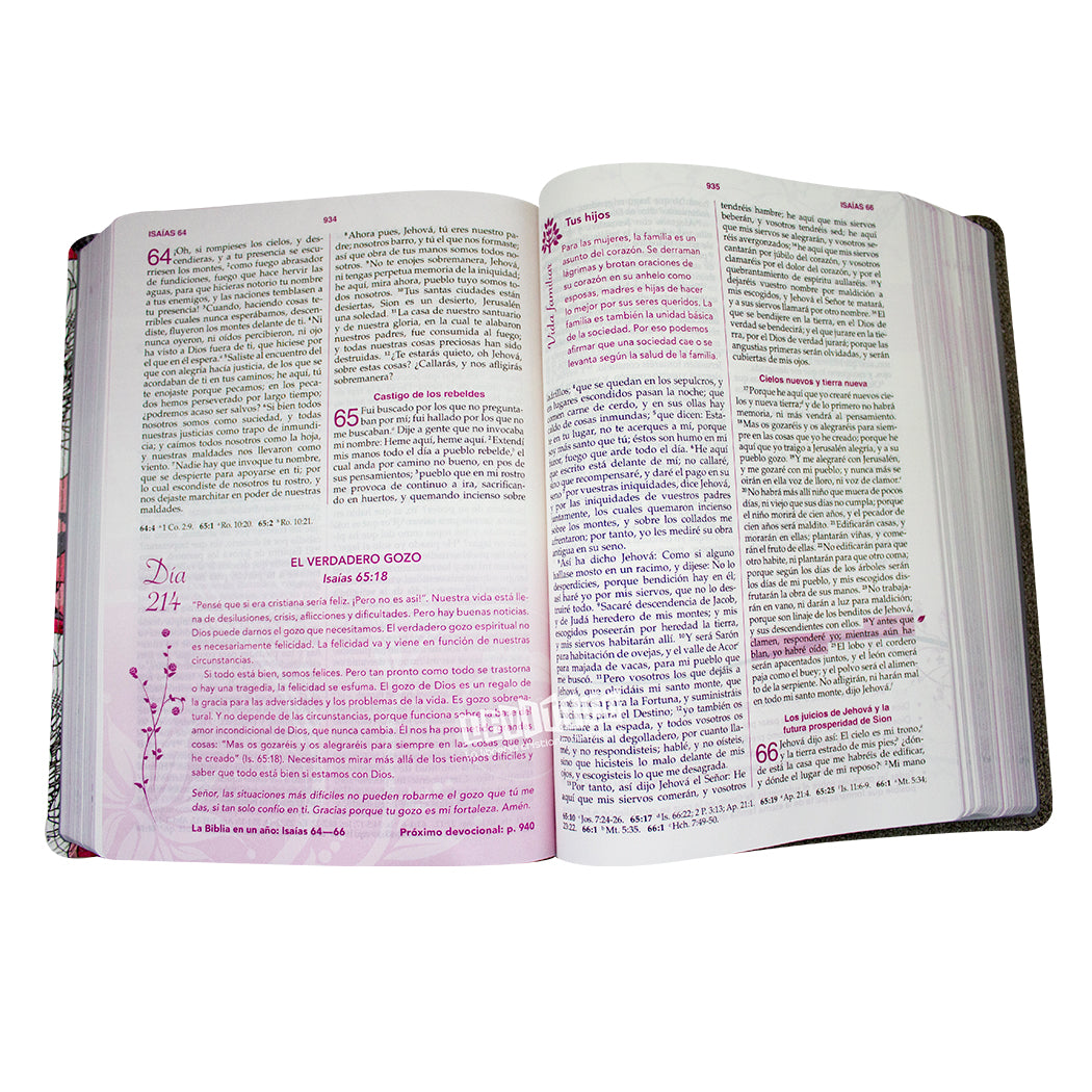 Biblia de la mujer conforme al corazón de Dios: Edición Peonía Lujo
