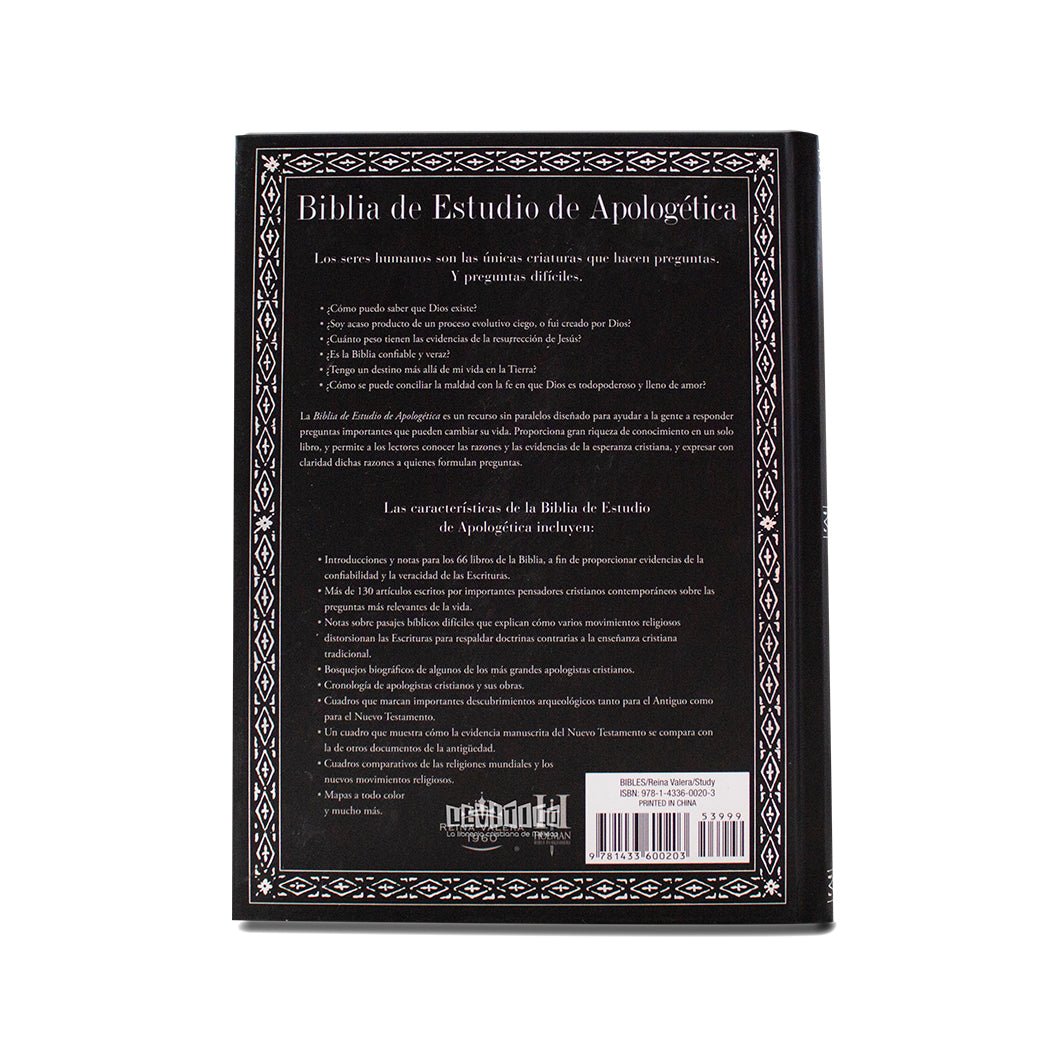 Biblia de Estudio de Apologética RVR 1960, Tapa dura - Levítico