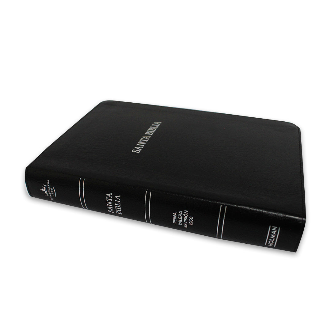 Biblia Rvr1960  letra grande tamaño manual negro piel fabricada