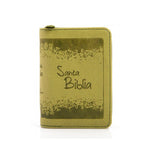 biblia rvr1960 mini bolsillo imitación piel verde c/ cierre