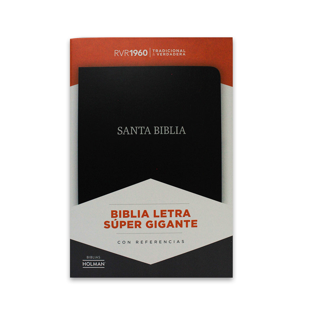 BIBLIA RVR1960  LETRA SUPER GIGANTE/ NEGRO PIEL FABRICADA